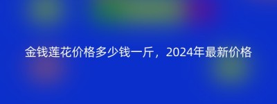 金钱莲花价格多少钱一斤，2024年最新价格