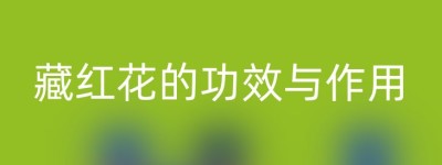 藏红花的功效与作用