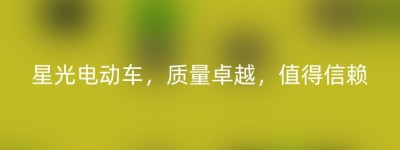 星光电动车，质量卓越，值得信赖
