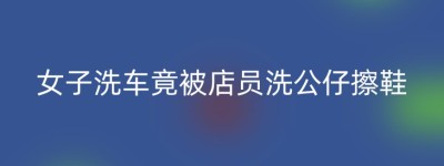 女子洗车竟被店员洗公仔擦鞋