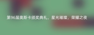 第96届奥斯卡颁奖典礼，星光璀璨，荣耀之夜