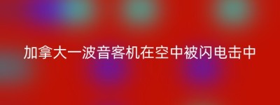 加拿大一波音客机在空中被闪电击中