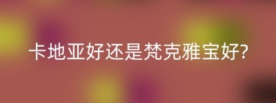 卡地亚好还是梵克雅宝好?