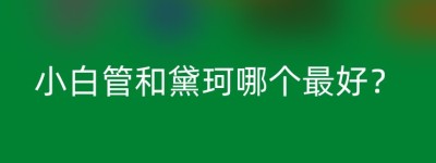 小白管和黛珂哪个最好？