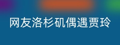 网友洛杉矶偶遇贾玲