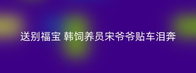 送别福宝 韩饲养员宋爷爷贴车泪奔