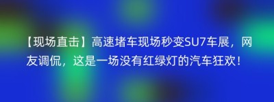 【现场直击】高速堵车现场秒变SU7车展，网友调侃，这是一场没有红绿灯的汽车狂欢！