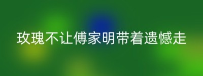 玫瑰不让傅家明带着遗憾走